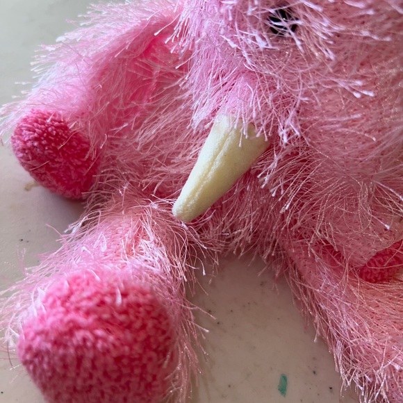 Ty Punkies 6" ~ PIPSQUEAK ~ pink Elephant ~ 2002 shaggy With Swing Tags - Picture 2 of 9